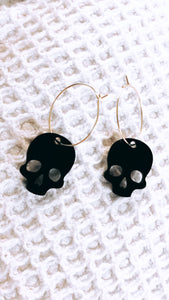 Black Skull Earrings