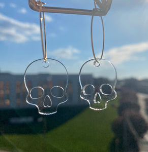 Clear Skull Earrings