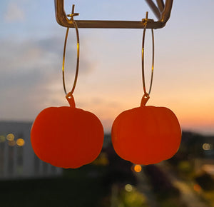 Orange Pumpkin Earrings