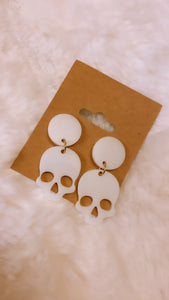 White Skull Dangles