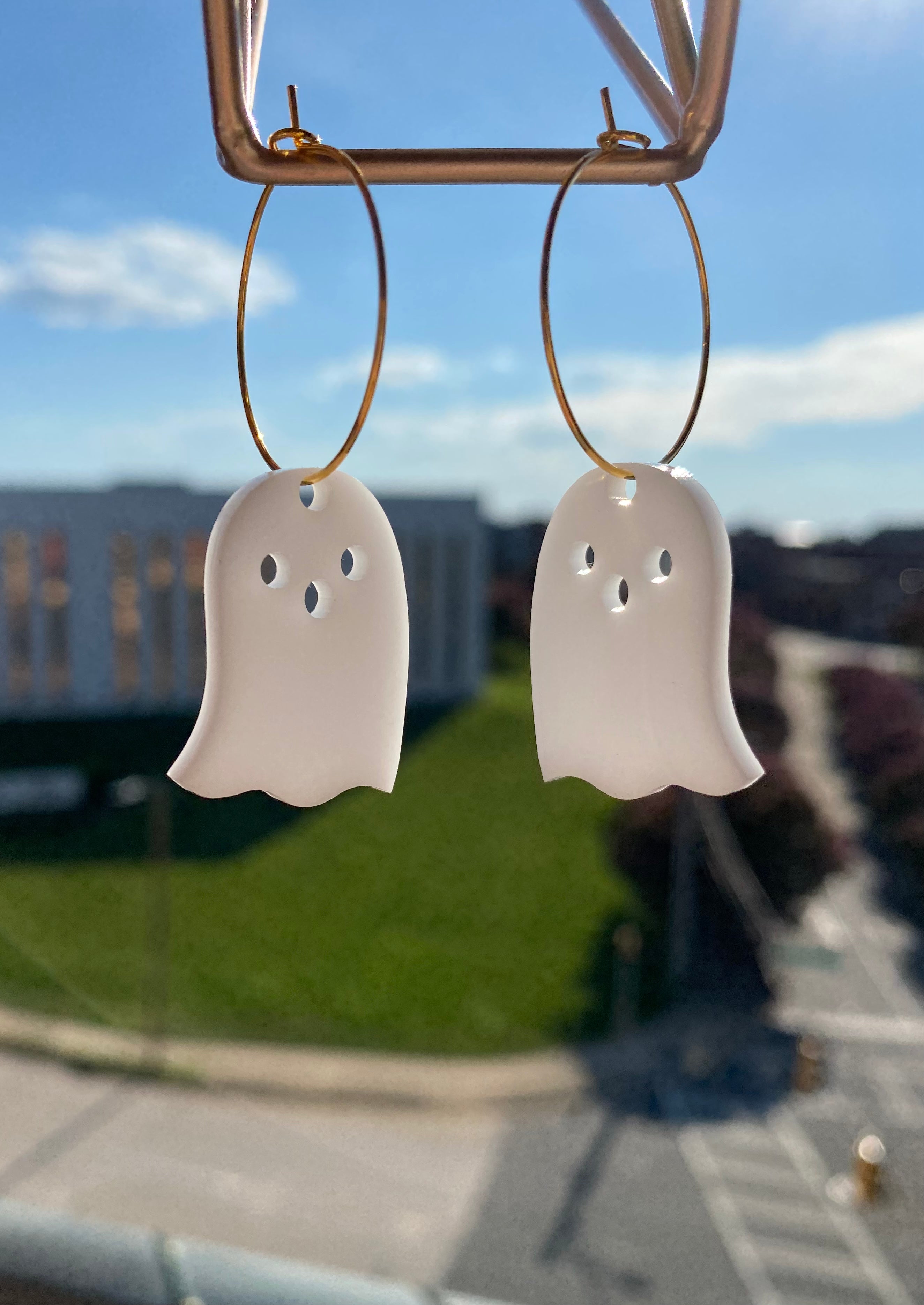 White Boo! Earrings